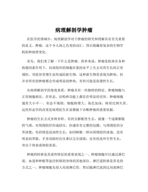 病理解剖学肿瘤