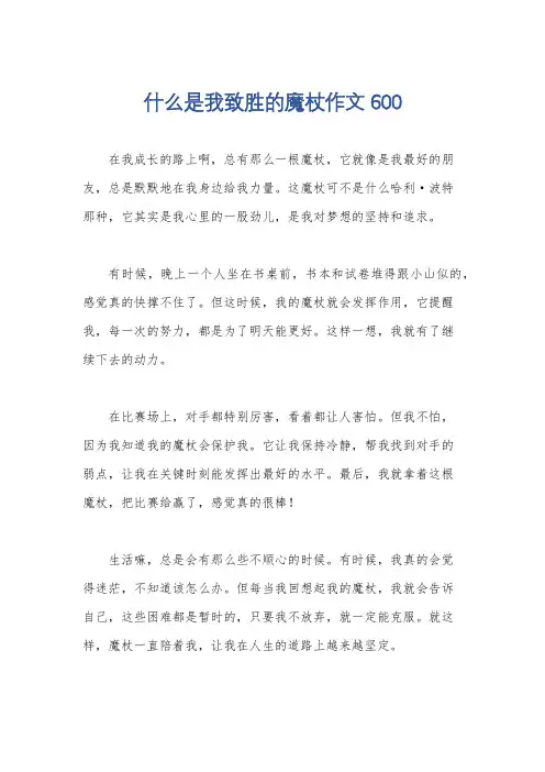 什么是我致胜的魔杖作文600