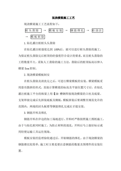 桥梁现浇横梁施工工艺