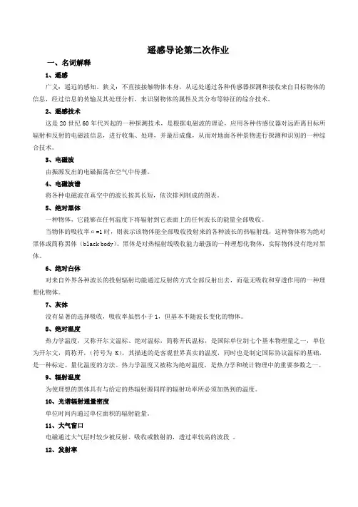 遥感导论作业