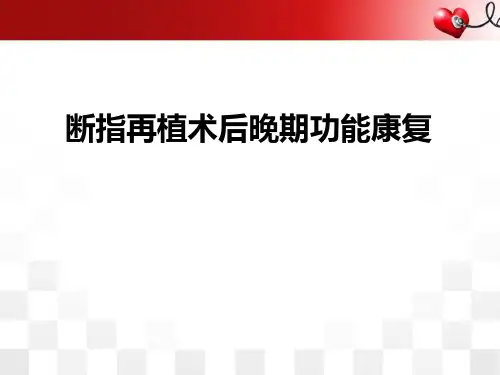 (医学课件)断指再植术后的功能康复PPT幻灯片