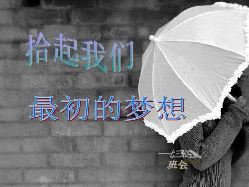 青春梦想主题班会精品PPT课件
