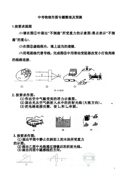 中考物理总复习——作图专题整理及预测