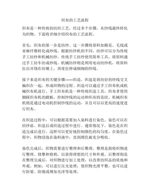 织布的工艺流程