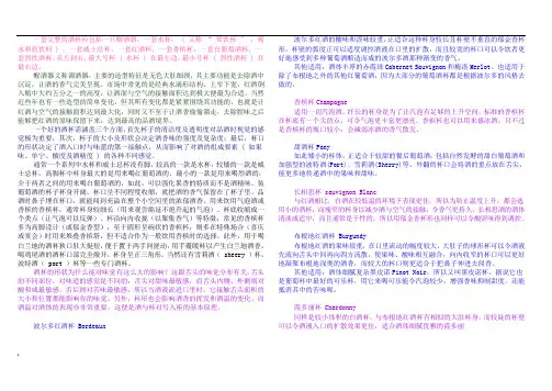 一套全面的酒杯用法