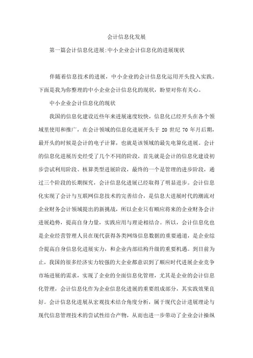 会计信息化发展