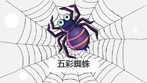 《五彩蜘蛛》6至8岁创意美术PPT课件