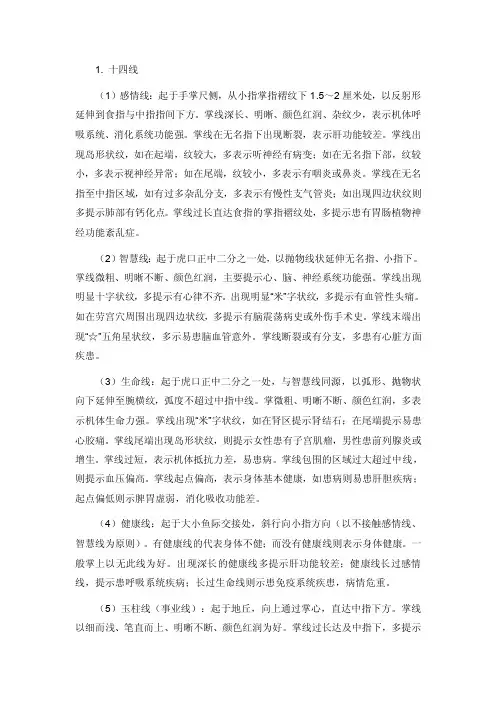 掌纹十四线——精选推荐