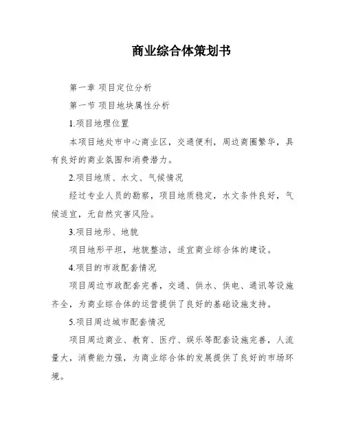 商业综合体策划书