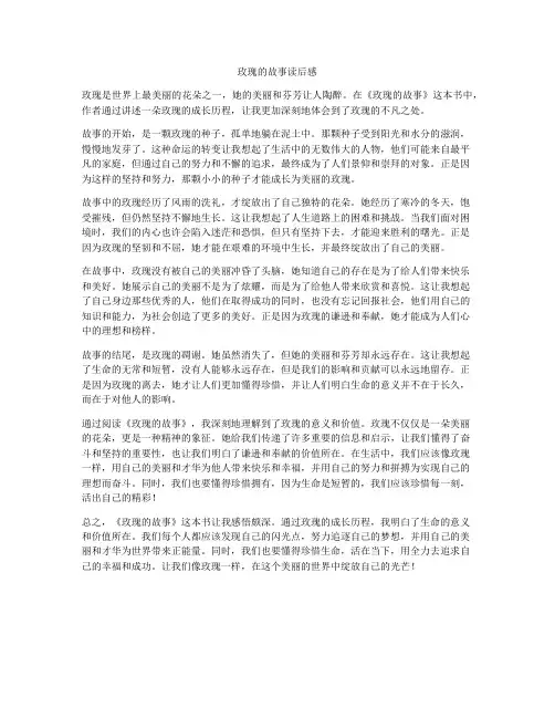 玫瑰的故事读后感