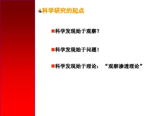 科学研究的起点