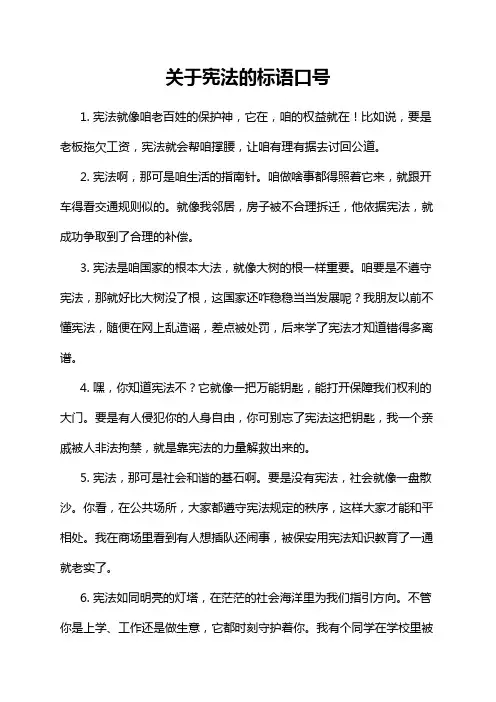 关于宪法的标语口号