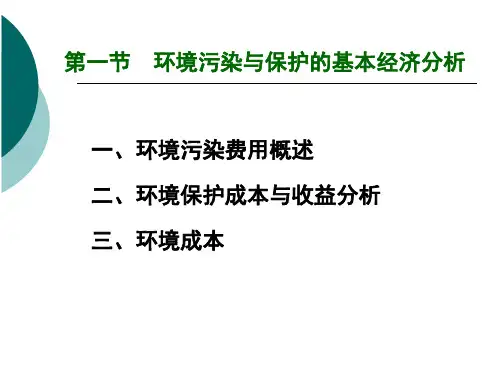 环境污染与保护的损益分析
