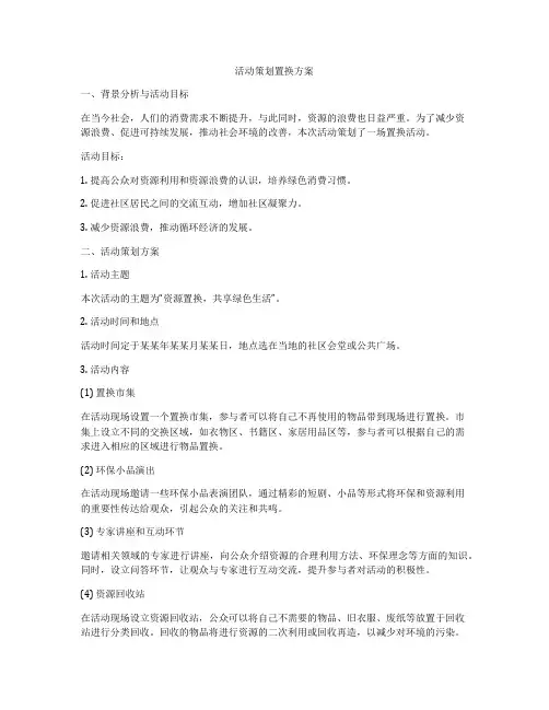 活动策划置换方案