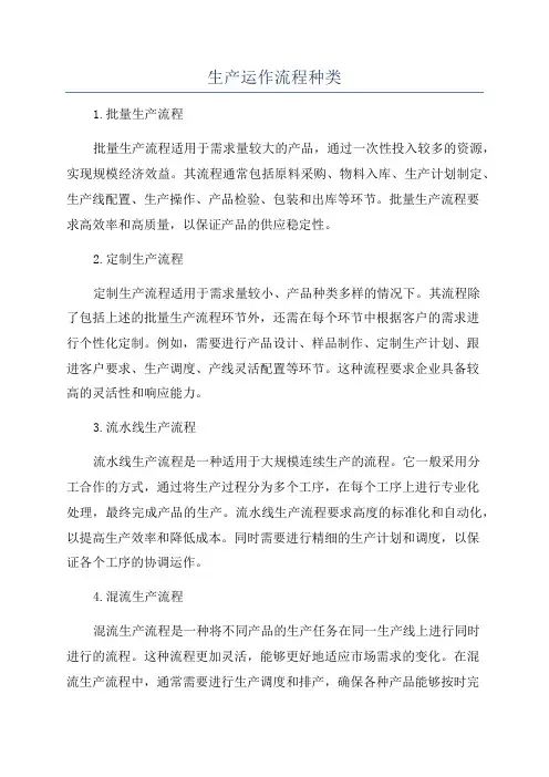 生产运作流程种类