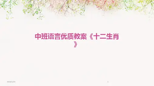 06501_中班语言优质教案《十二生肖》