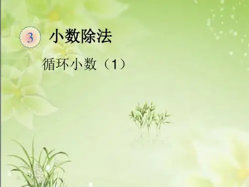 新人教版五年级数学上册第3单元 小数除法 循环小数