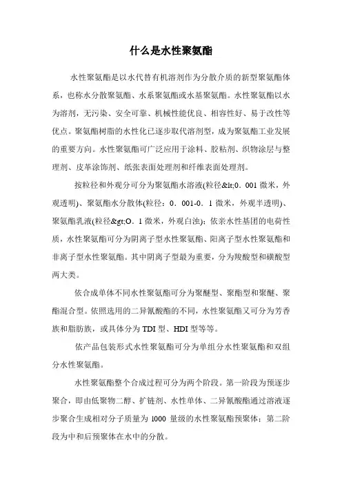 什么是水性聚氨酯.doc