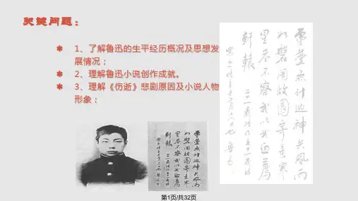 鲁迅伤逝精PPT课件