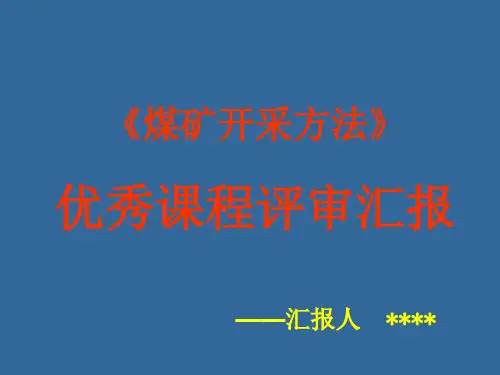省优秀课程汇报