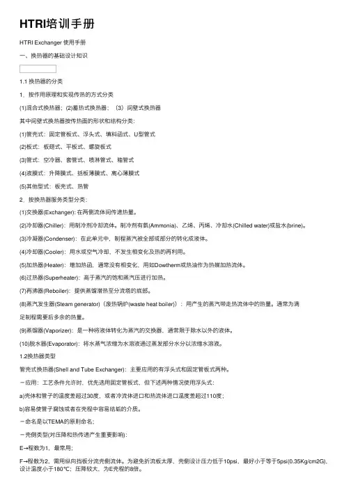 HTRI培训手册