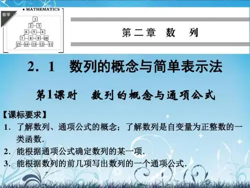 高中数学必修课14-《数列的概念与简单表示法》PPT课件