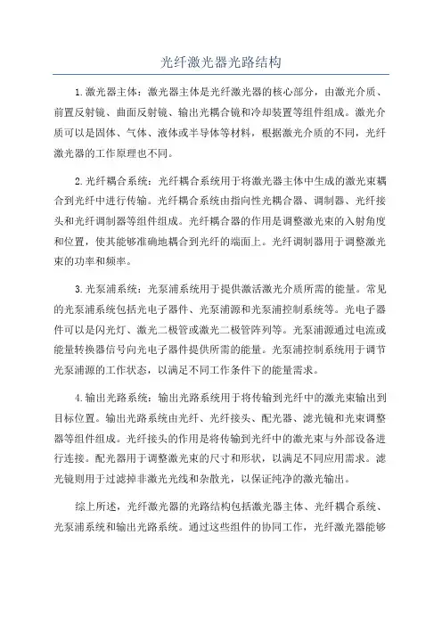 光纤激光器光路结构