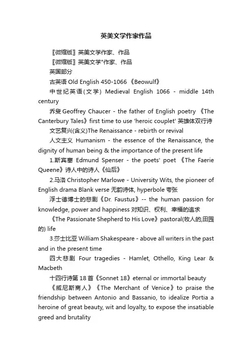 英美文学作家作品