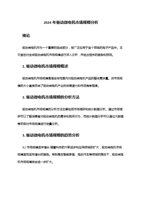 2024年驱动微电机市场规模分析
