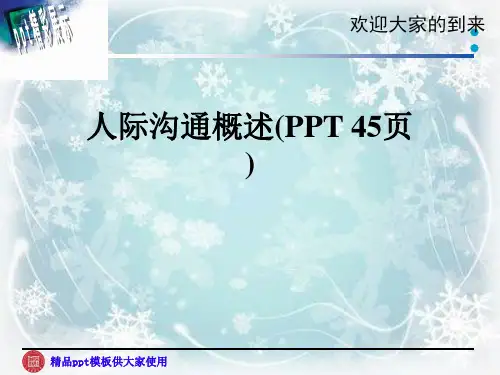 人际沟通概述(PPT 45页)