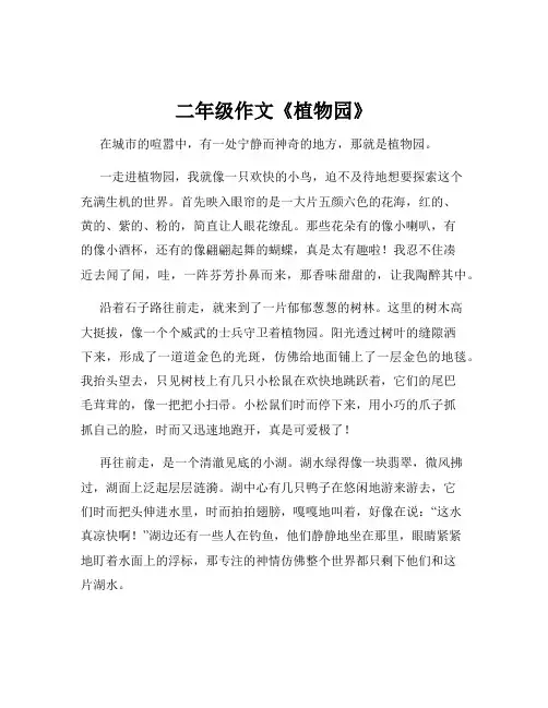 二年级作文《植物园》