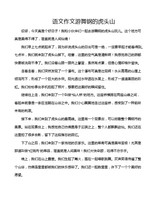 语文作文游舞钢的虎头山