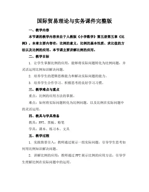 国际贸易理论与实务课件完整版