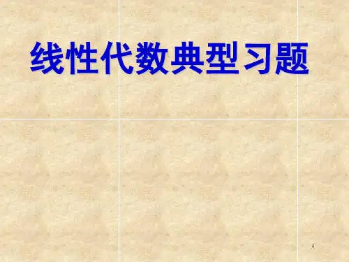 线性代数典型习题讲解