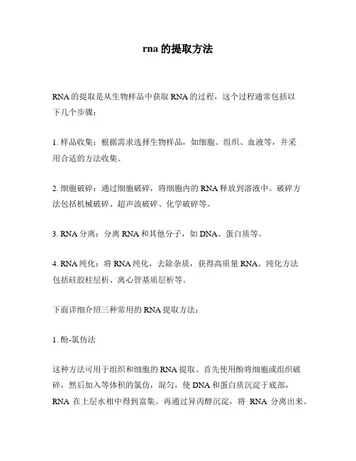 rna的提取方法