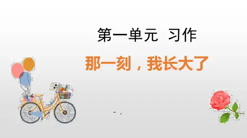 《那一刻,我长大了》PPT教学课件
