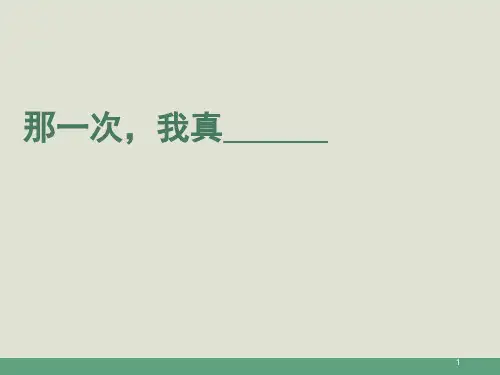 作文指导：那一次,我真ppt课件