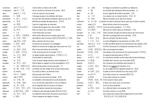 法语词汇--学法语绕不过的1200词（开心词场）doc