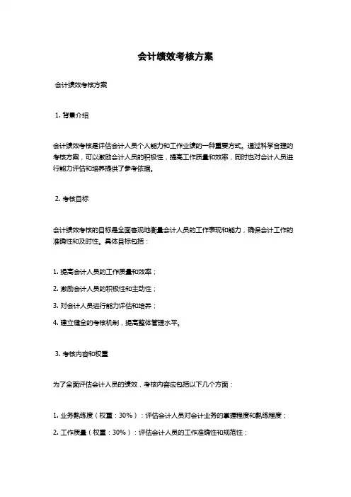 会计绩效考核方案