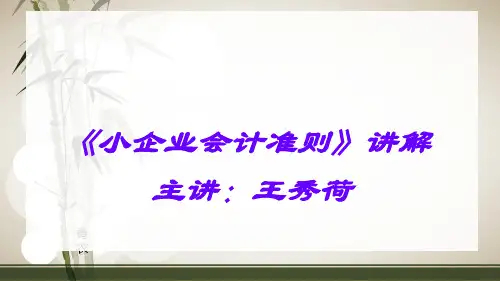 《小企业会计准则》讲解(xin)