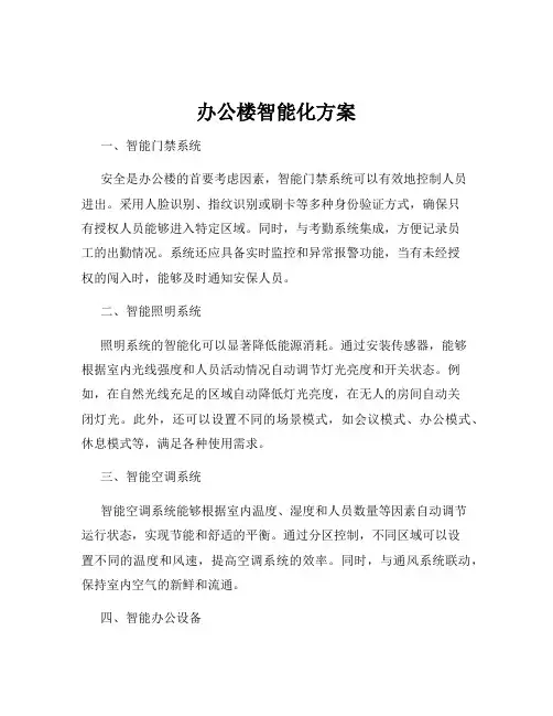 办公楼智能化方案