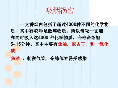 吸烟有害健康的宣传片ppt课件