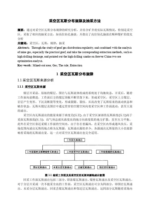采空区瓦斯分布规律及抽采方法
