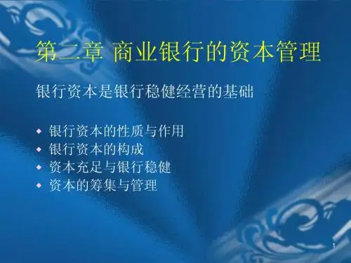 商业银行业务与经营：第2章 商业银行的资本管理[1]