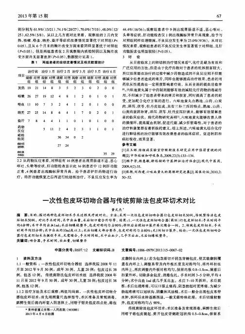 一次性包皮环切吻合器与传统剪除法包皮环切术对比