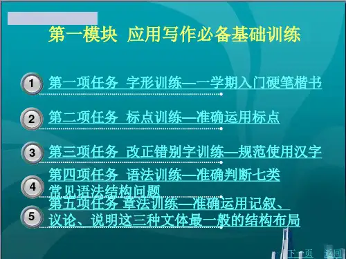应用写作必备基础训练