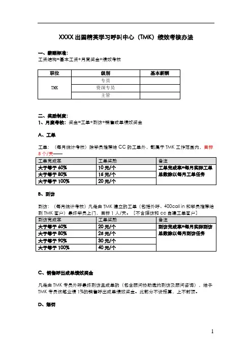 3.3.4-TMK绩效考核办法