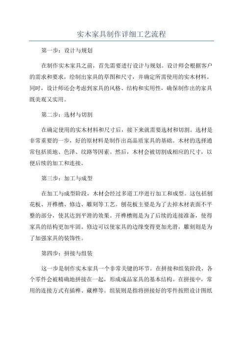 实木家具制作详细工艺流程