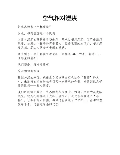 空气相对湿度