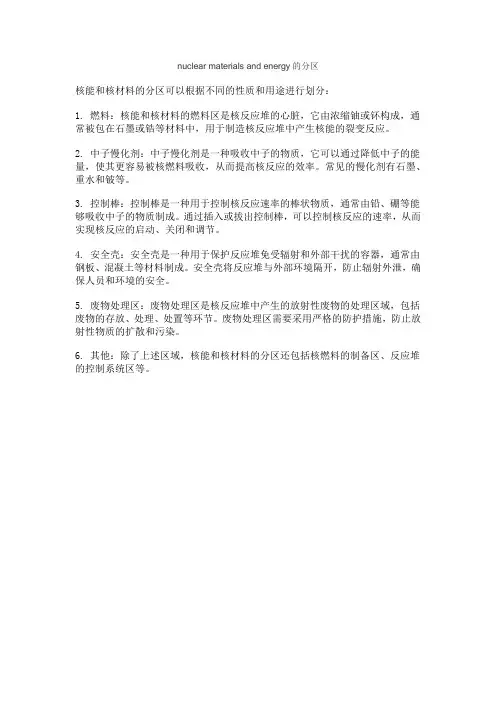 nuclear materials and energy的分区